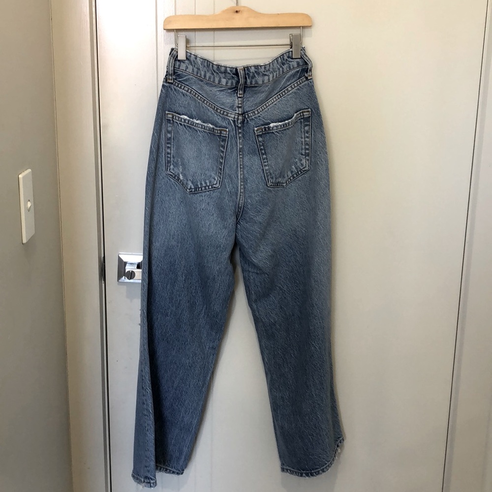 Free People - Slit Knee Wide Leg Jeans - Picture 2 of 5
